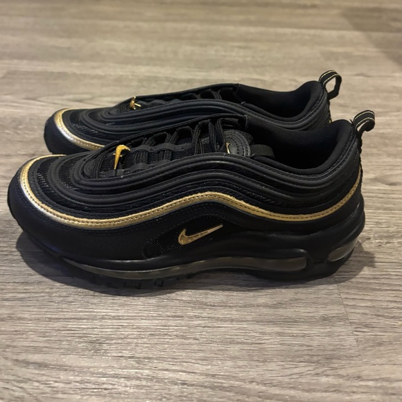 Nike Black and Gold Air Max 97 Sneakers Men's Size 6.5